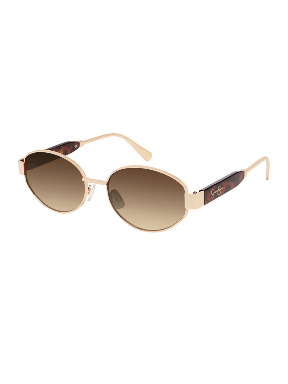 Jessica Simpson Gold Frame Sunglasses with Brown Gradient Lenses